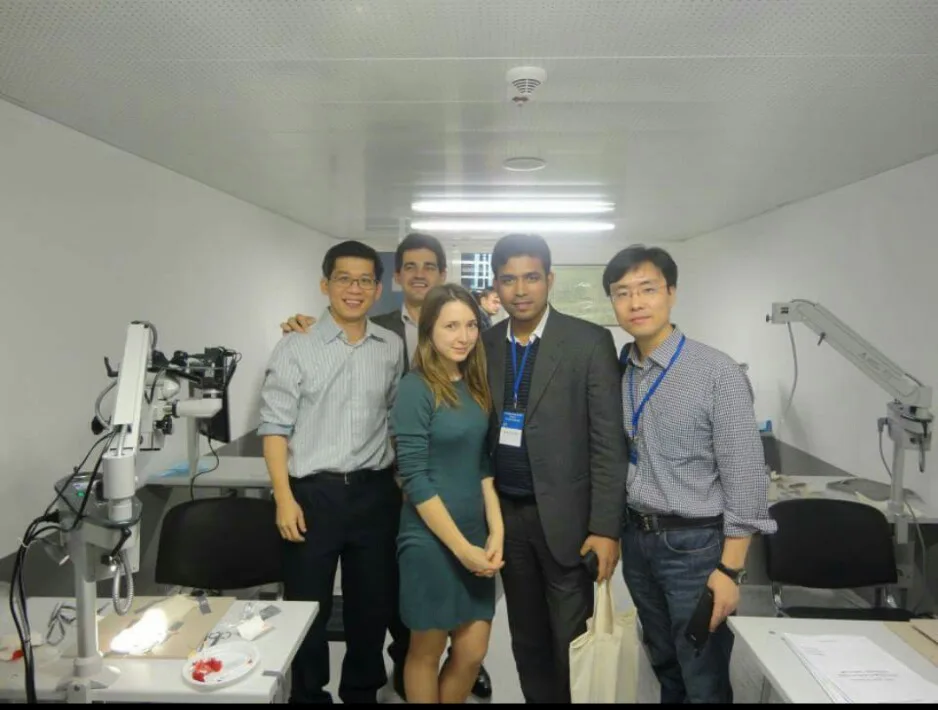 With some young neurosurgeon from around the world