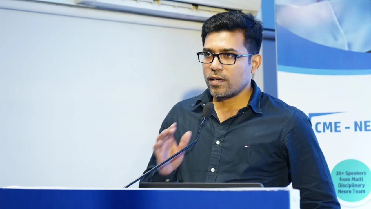 Dr Naba J Borah at a conference